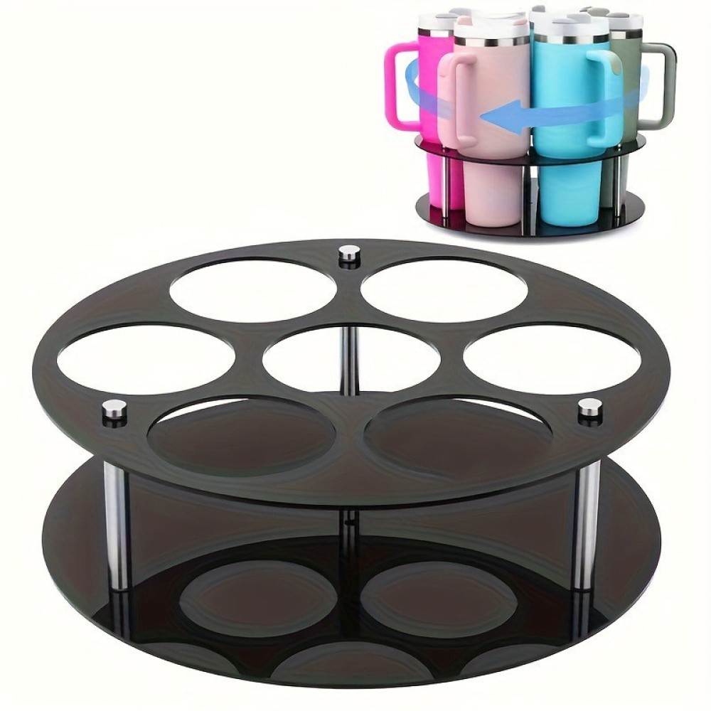Kitchen Gadgets Luxury - 현대적인 아크릴 회전 컵 스탠드 정리대,