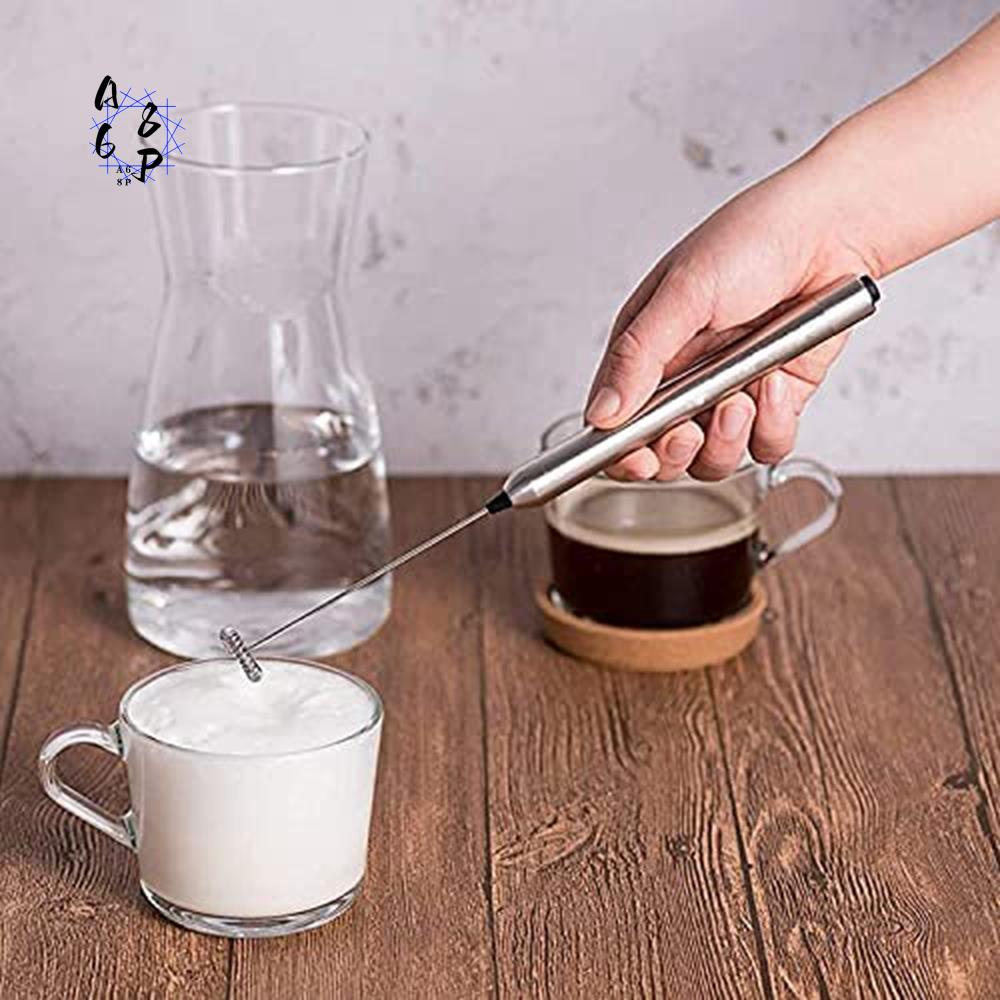 Milk Frother - A68P-전기 우유 거품기 스테인리스 스틸 핸드헬드