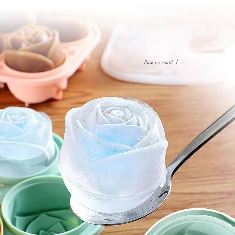 Kitchen Utensil Holder - 3D 로즈 아이스 몰드 4 홀