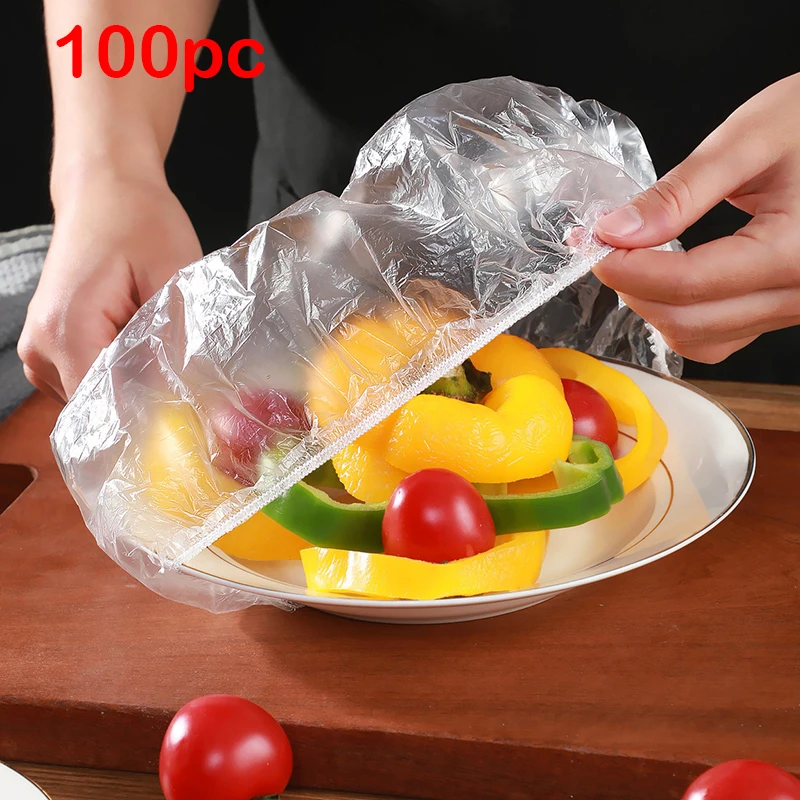 Kitchen Gadgets Smart - 100pcs 일회용 식품 커버 플라스틱 랩