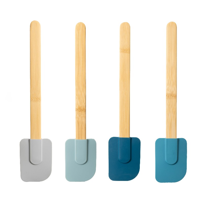 Silicone Spatula Set - 다채로운 색상의 실리콘 주걱 4개 세트(대나무