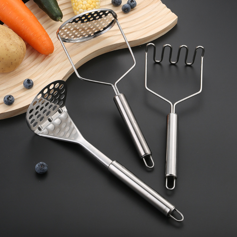Kitchen Gadgets For Kids - 스테인리스 스틸 감자 으깨기 수동 과일