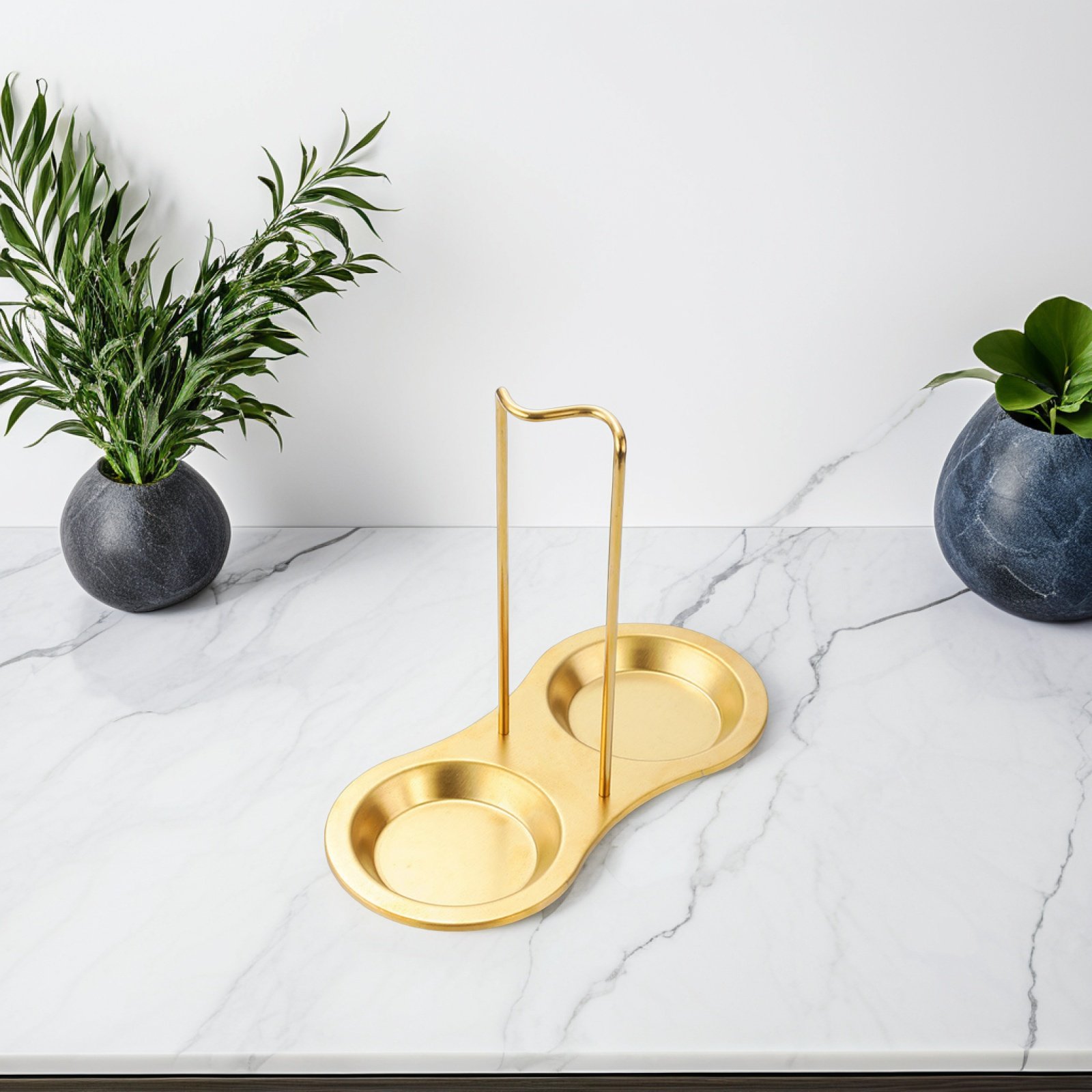 Kitchen Utensil Holder - 스테인리스 스틸 스푼 랙 다용도 정리대