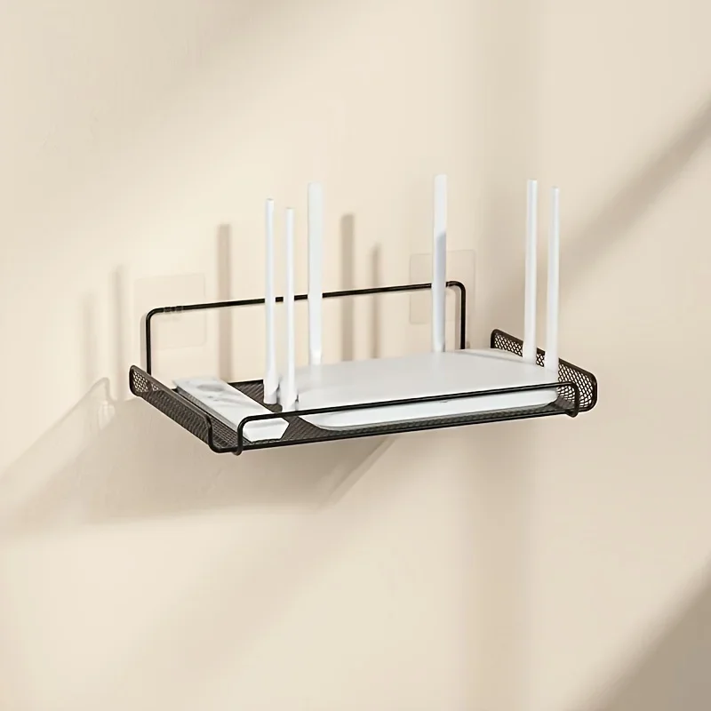 Kitchen Gadgets Organizer - 스테인리스 스틸 라우터 선반 무타공 WiFi