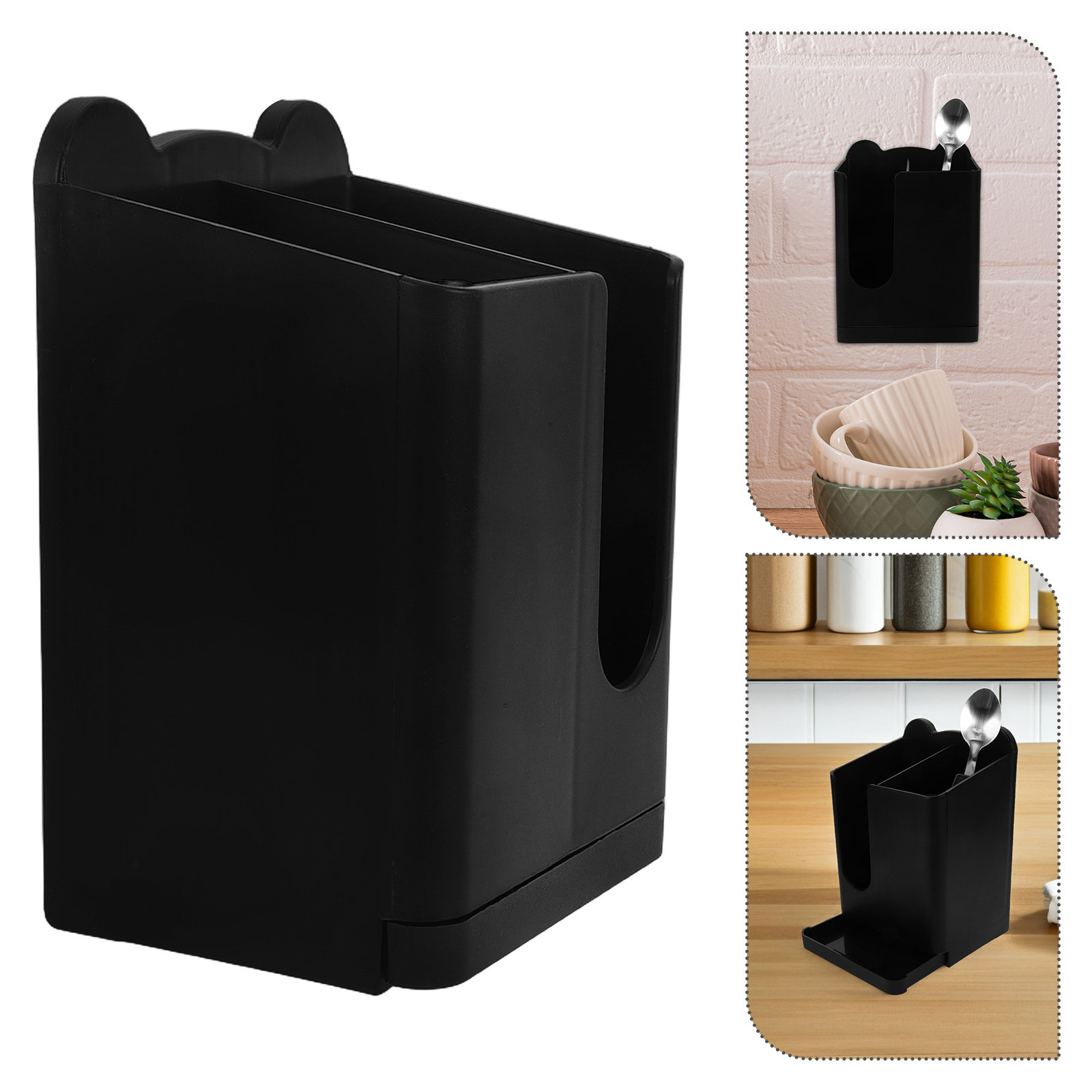 Kitchen Utensil Holder - 2개입 젓가락 및 수저 홀더 벽걸이형