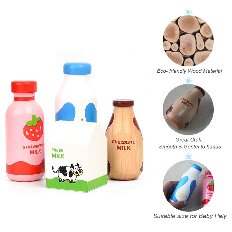 어린이 척 놀이 나무 우유 음료 세트 주방 음식 장난감 - Kitchen Gadgets For Kids 리뷰 및 가격