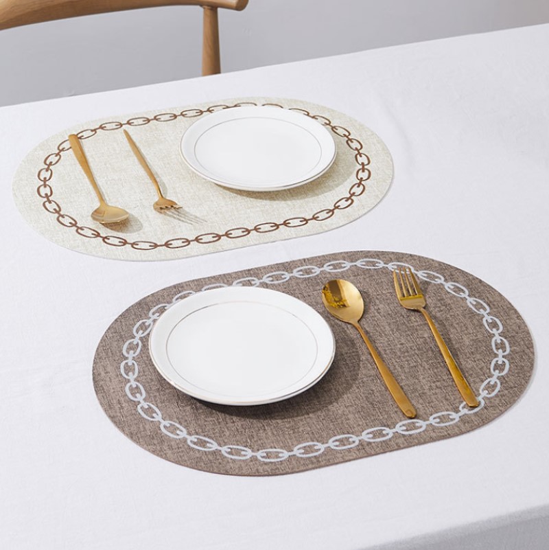 타원형 테이블 플레이스 매트 인조 가죽 주방 다이닝 크 - Kitchen Gadgets Luxury 리뷰 및 가격