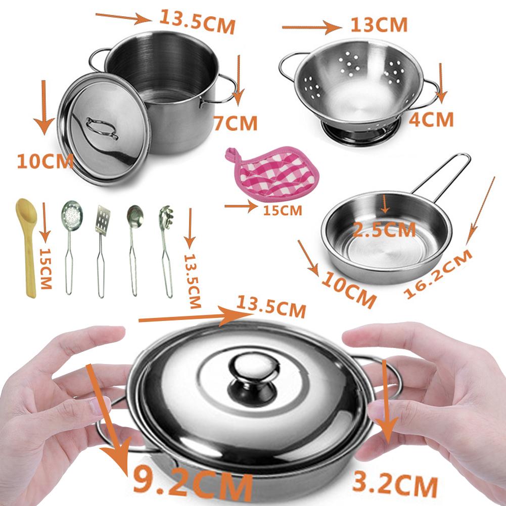 스테인리스 스틸 조리기구 냄비 프라이팬이 포함된 주방놀 - Kitchen Gadgets For Kids 리뷰 및 가격