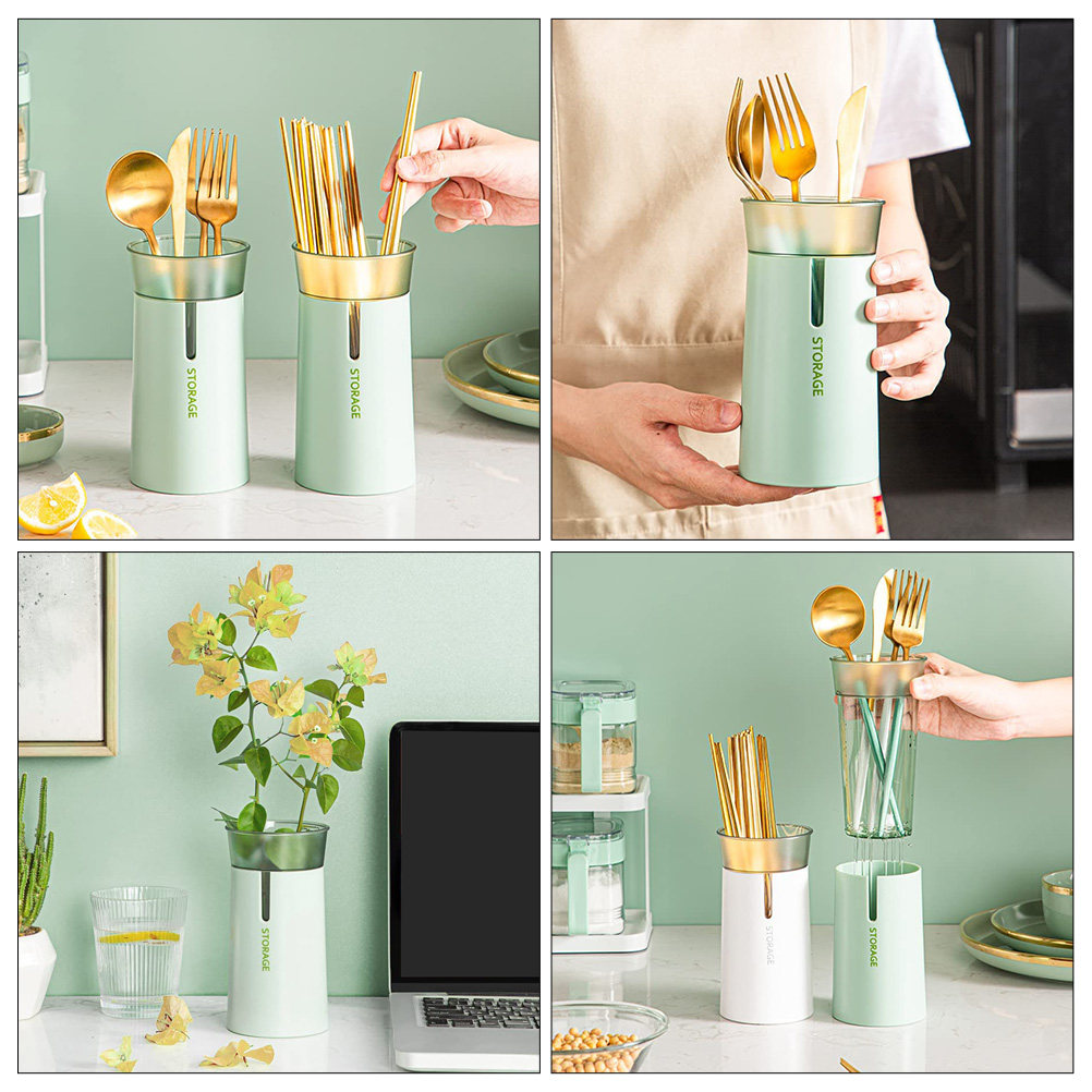 이중 레이어 젓가락 보관 튜브 주방 식기 정리대 배수구 - Kitchen Utensil Holder 리뷰 및 가격