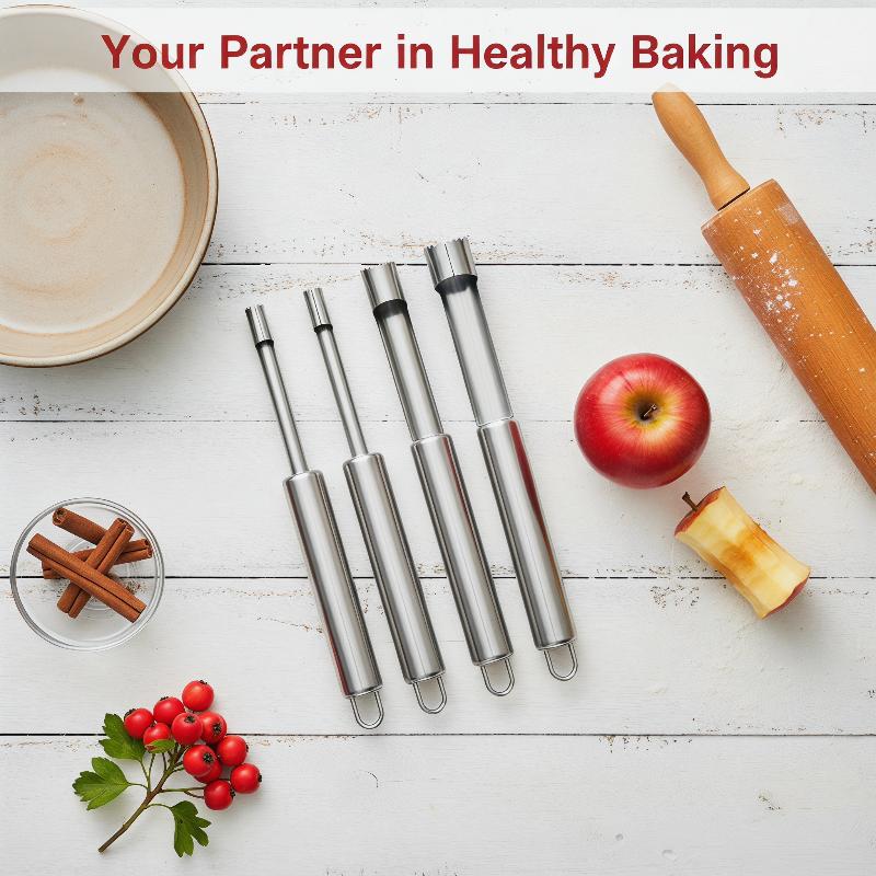 4pcs 과일 코어 제거기 커터 주방 도구 스테인레스  - Kitchen Gadgets Tools 리뷰 및 가격