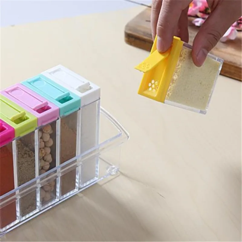 투명 조미료 6 그리드 조미료 상자 6 조각 세트 주방 - Kitchen Gadgets Organizer 리뷰 및 가격