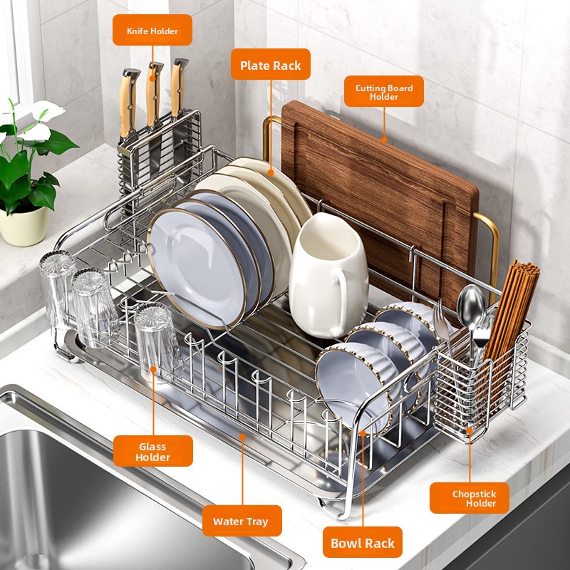 스테인리스 스틸 304 주방 수납 랙 접시 건조대 바구 - Kitchen Utensil Holder 리뷰 및 가격