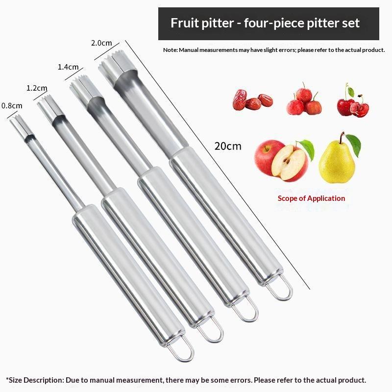 4pcs 과일 코어 제거기 커터 주방 도구 스테인레스  - Kitchen Gadgets Tools 리뷰 및 가격