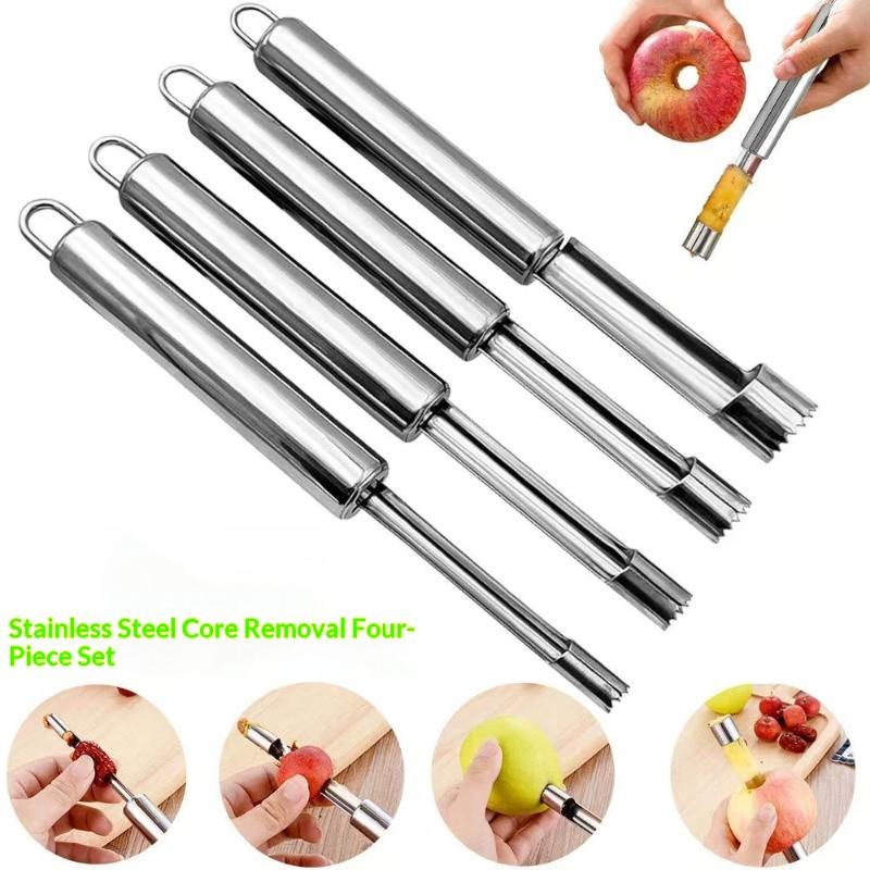 4pcs 과일 코어 제거기 커터 주방 도구 스테인레스  - Kitchen Gadgets Tools 리뷰 및 가격