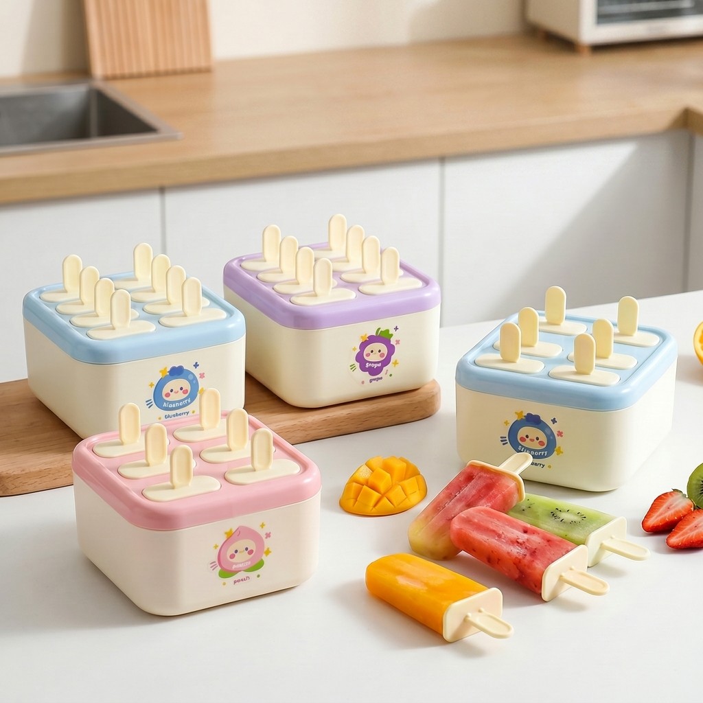 뚜껑이 있는 플라스틱 아이스바 몰드, 재사용 가능한 스 - Kitchen Gadgets For Kids 리뷰 및 가격