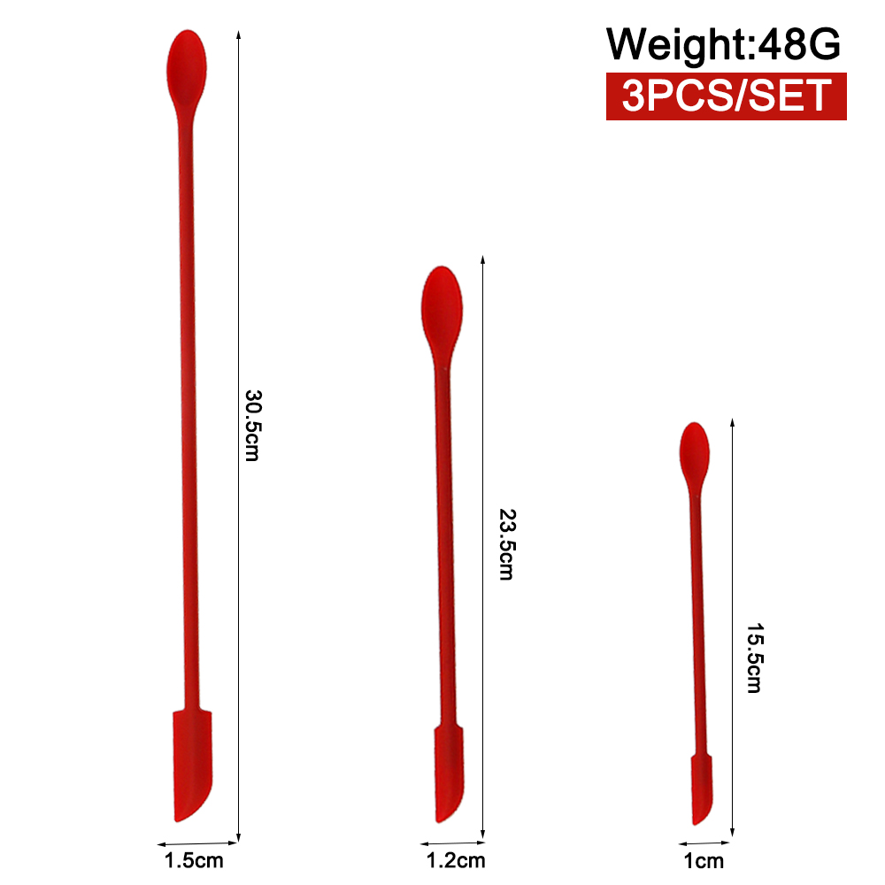 실리콘 안티 스틱 더블 헤드 미니 뒤집개, 작은 팁 잼 - Silicone Spatula Set 리뷰 및 가격