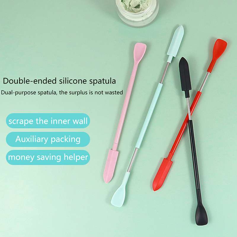 실리콘 더블 헤드 스크레이퍼, 화장품 잼 딥 보틀 스크 - Silicone Spatula Set 리뷰 및 가격