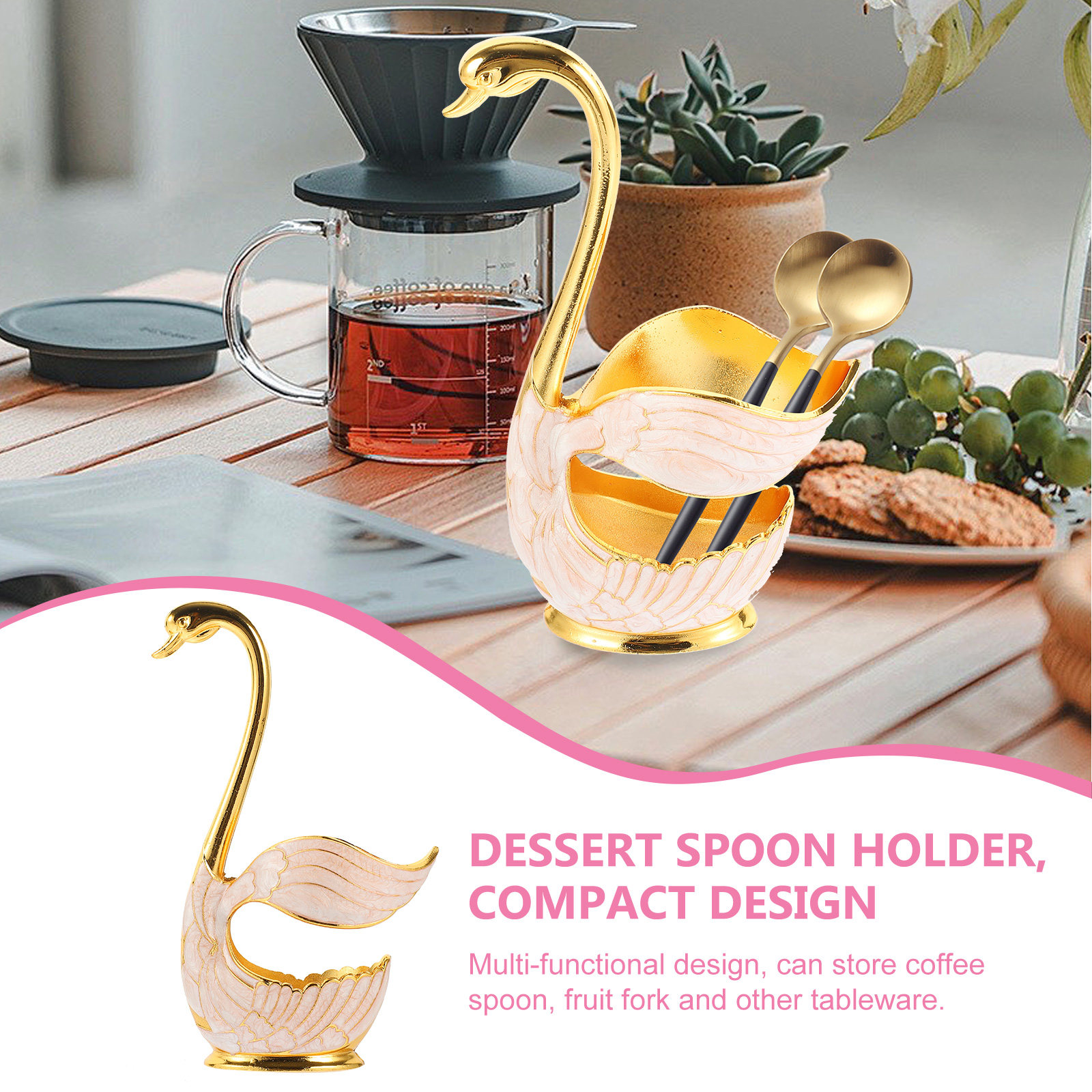 스완 베이스 스푼 홀더 다기능 컴팩트 디자인 커피 스푼 - Kitchen Utensil Holder 리뷰 및 가격