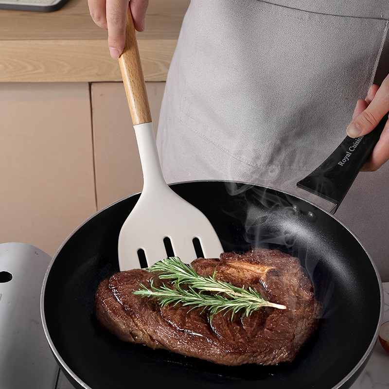 나무 손잡이 실리콘 주걱 세트 고온 내열 가정용 논스틱 - Silicone Spatula Set 리뷰 및 가격