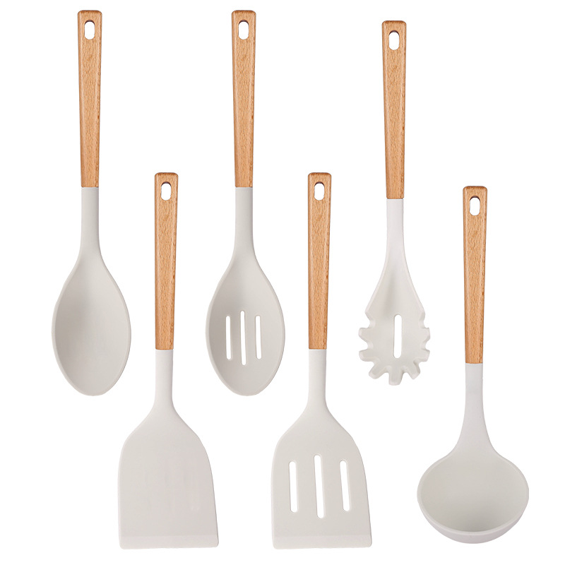 나무 손잡이 실리콘 주걱 세트 고온 내열 가정용 논스틱 - Silicone Spatula Set 리뷰 및 가격