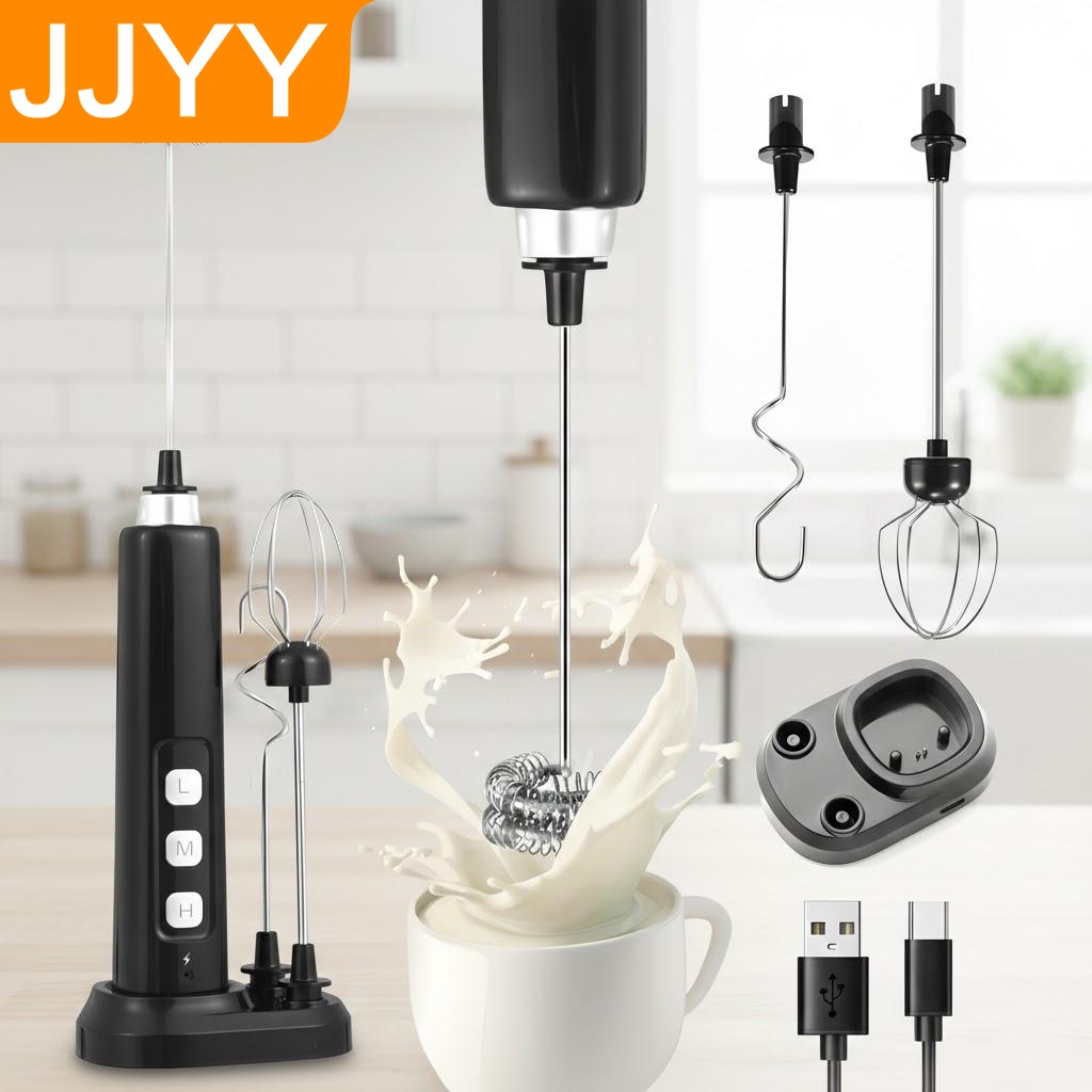 USB 충전식 휴대용 우유 거품기 미니 전동 믹서 3단 - Milk Frother 리뷰 및 가격